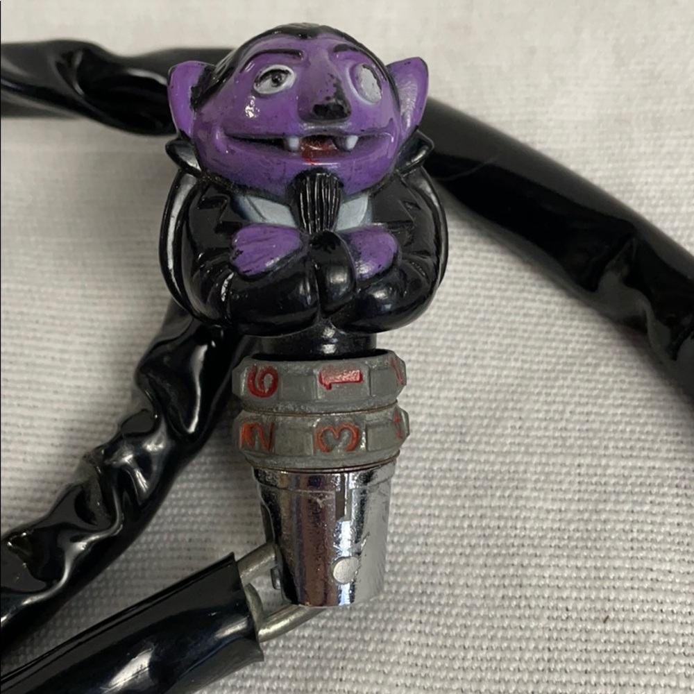 Funky 70s 80s Sesame Street bike lock the Count!!
